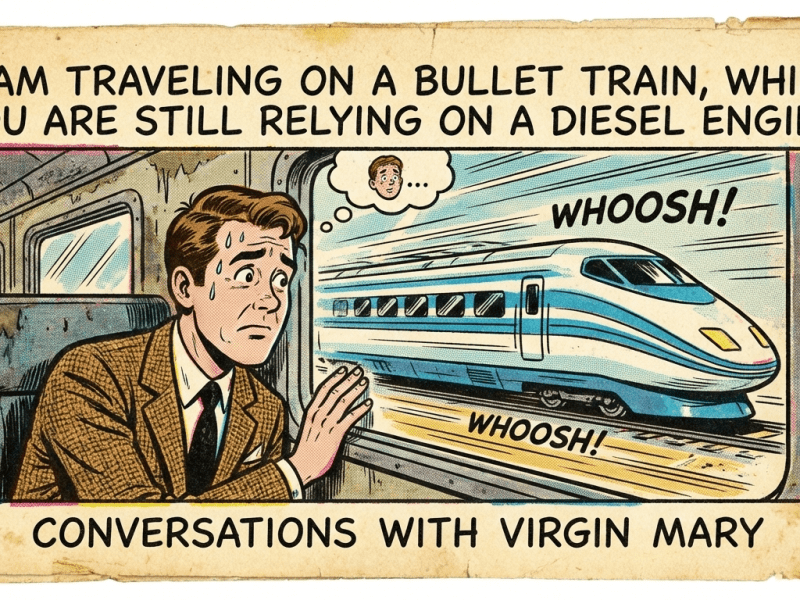I am traveling on a bullet train, while you are still relying on a diesel&nbsp;engine.