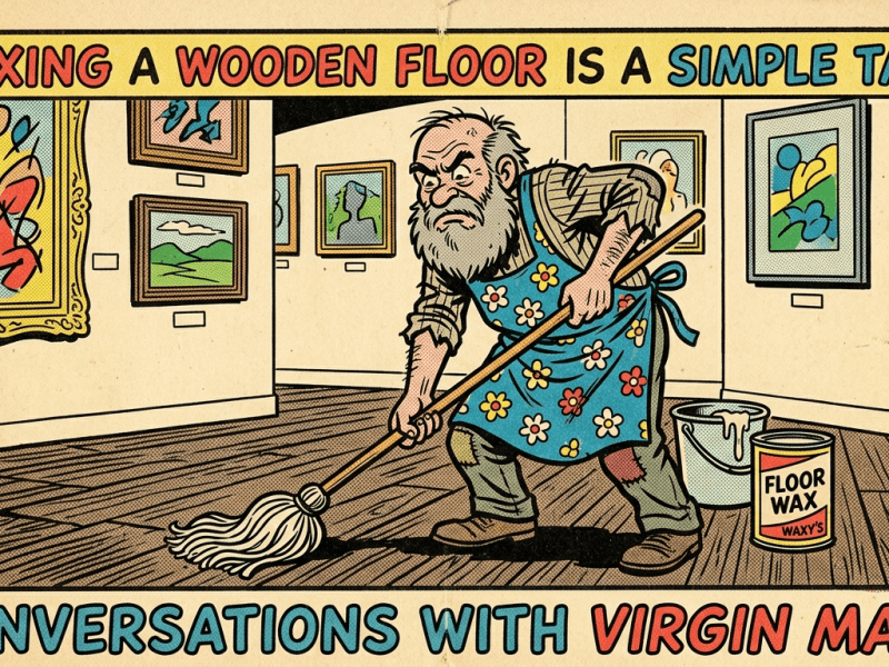 Waxing a wooden floor is a simple&nbsp;task